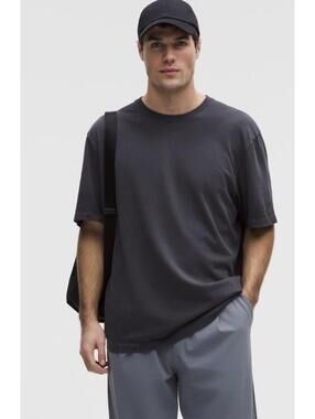 Lululemon Heavyweight Cotton Jersey T-Shirt in Fade Dye Coal